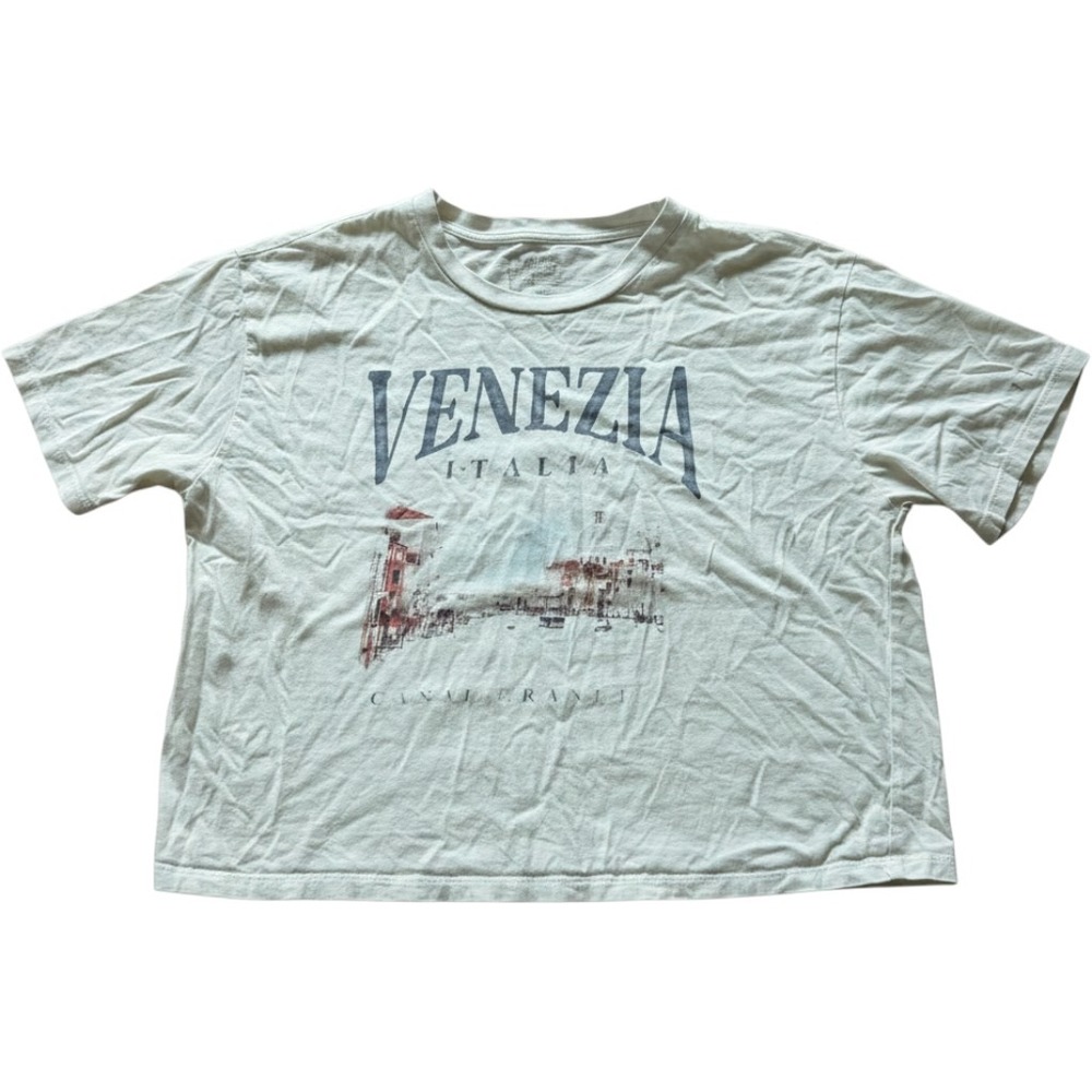 Organic Collective Venezia Italia Graphic Tee Boxy Organic Cotton Off-White XL